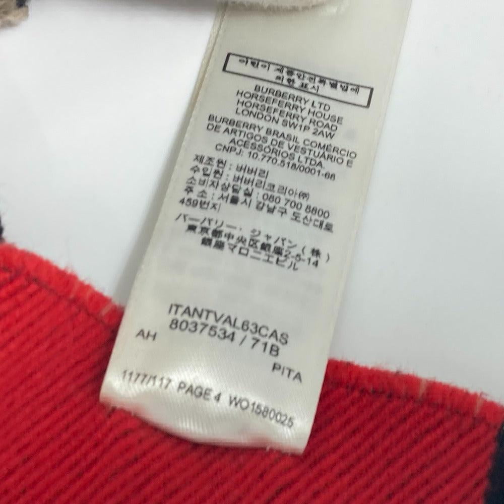 BURBERRY Scarf 8037534 Wool, Silk Brown fringe scarf Women Used Authentic