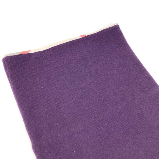 BURBERRY Scarf wool purple check Snood Women Used Authentic