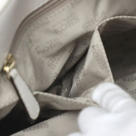 MICHAEL KORS Handbag Calfskin white 2WAYShoulder Bag Women Used Authentic