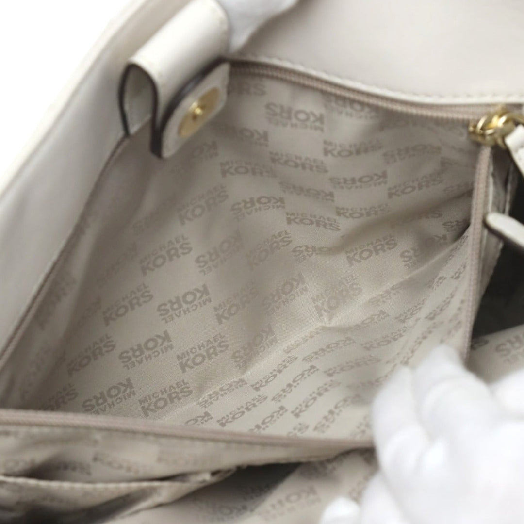 MICHAEL KORS Handbag Calfskin white 2WAYShoulder Bag Women Used Authentic