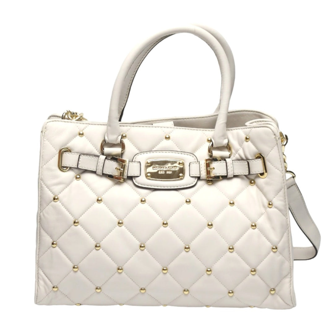 MICHAEL KORS Handbag Calfskin white 2WAYShoulder Bag Women Used Authentic