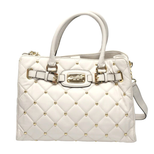 MICHAEL KORS Handbag Calfskin white 2WAYShoulder Bag Women Used Authentic
