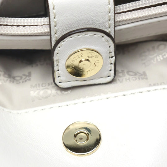 MICHAEL KORS Handbag Calfskin white 2WAYShoulder Bag Women Used Authentic