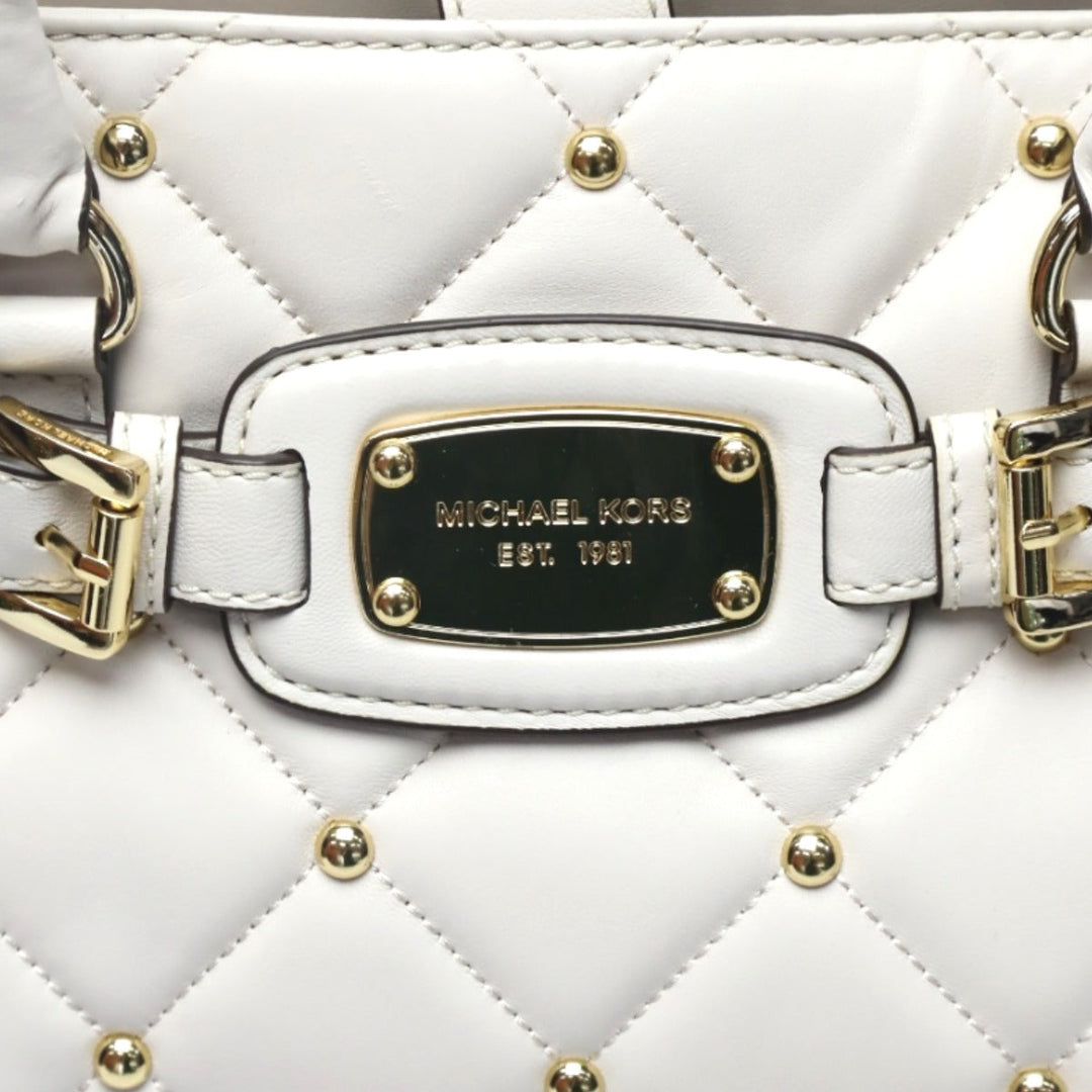 MICHAEL KORS Handbag Calfskin white 2WAYShoulder Bag Women Used Authentic