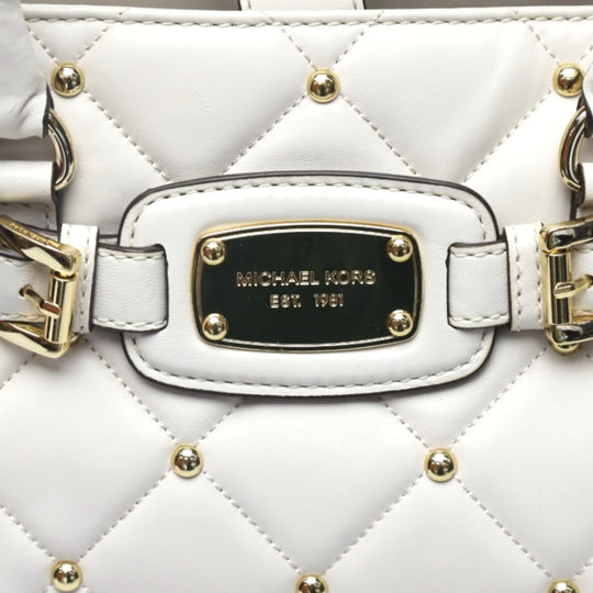 MICHAEL KORS Handbag Calfskin white 2WAYShoulder Bag Women Used Authentic