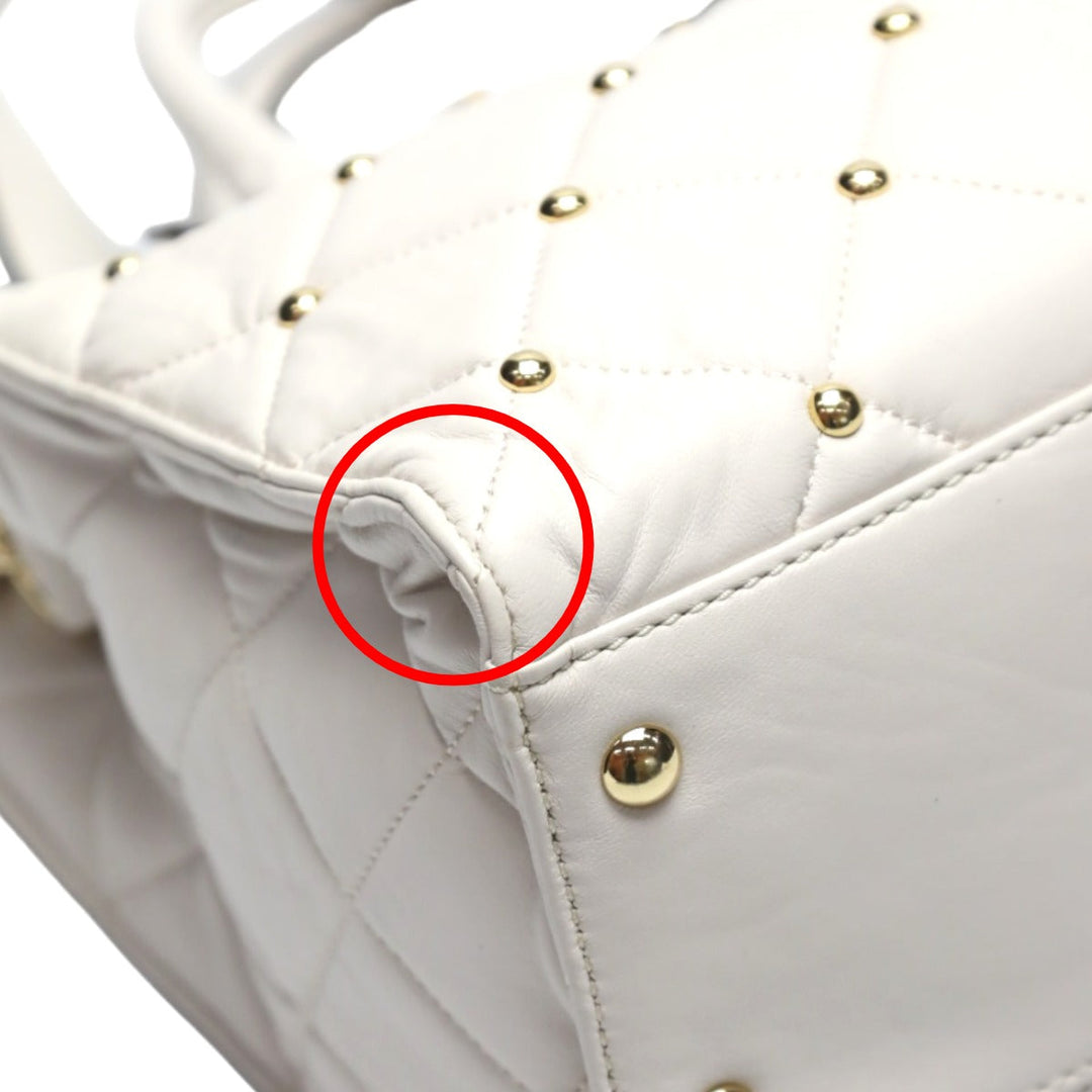 MICHAEL KORS Handbag Calfskin white 2WAYShoulder Bag Women Used Authentic