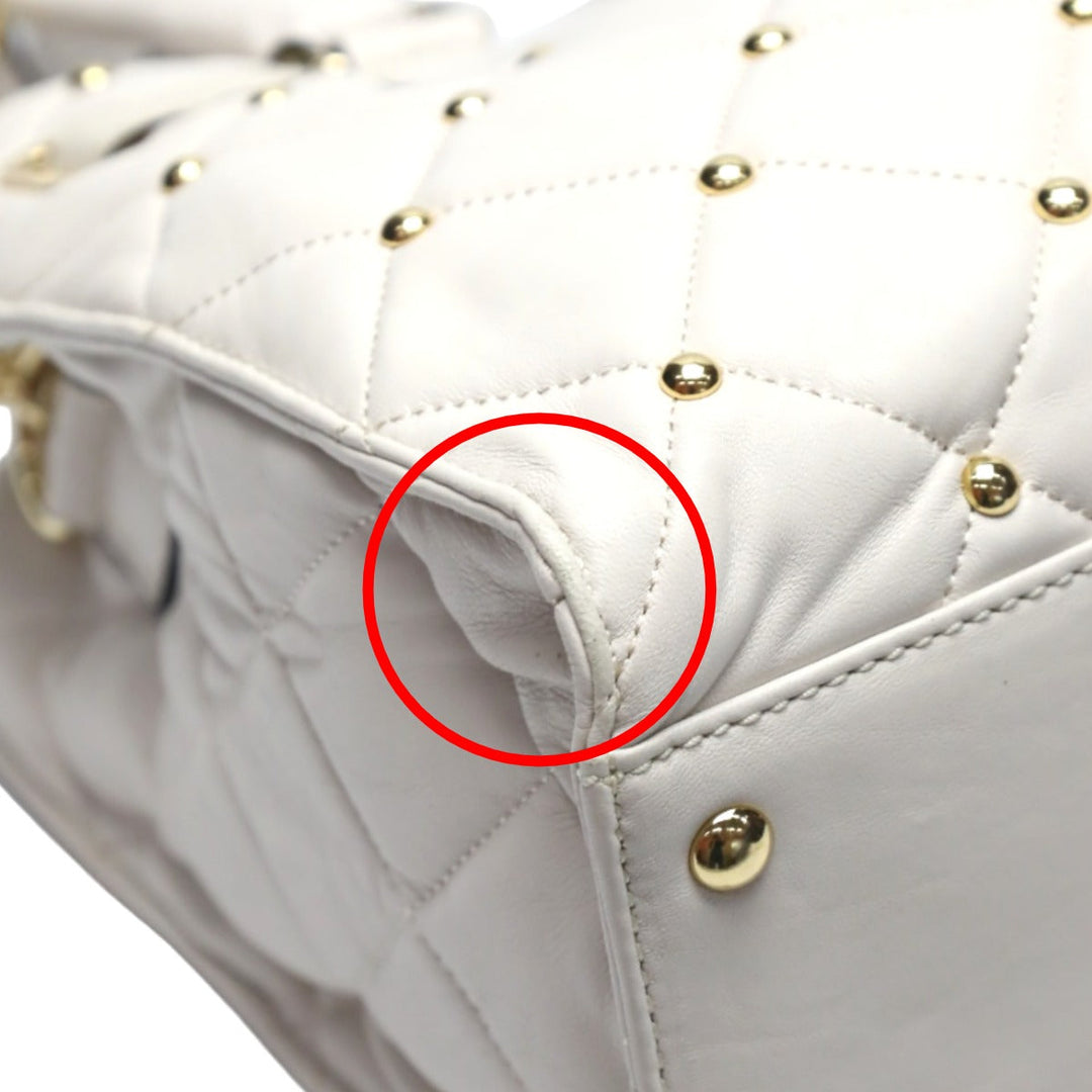 MICHAEL KORS Handbag Calfskin white 2WAYShoulder Bag Women Used Authentic