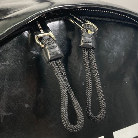 BURBERRY Backpack 8021908 Coated canvas black ML JETT Horseferry mens Used Authentic