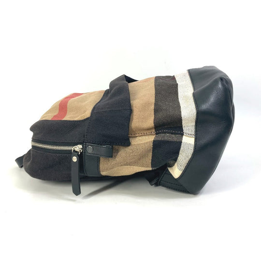 BURBERRY Backpack 3958527 Canvas / leather beige Backpack Mega Check Pattern mens Used Authentic