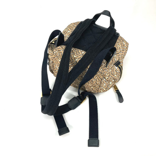 BURBERRY Backpack 8017168 Nylon beige mini TB logo Women Used Authentic