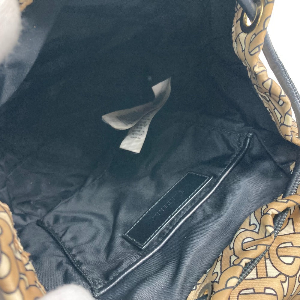 BURBERRY Backpack 8017168 Nylon beige mini TB logo Women Used Authentic