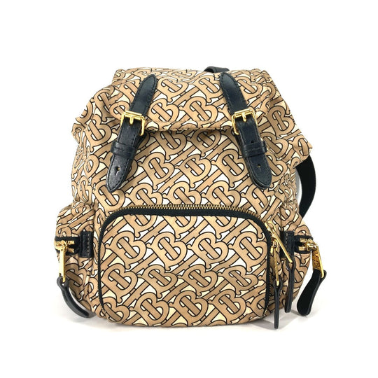 BURBERRY Backpack 8017168 Nylon beige mini TB logo Women Used Authentic