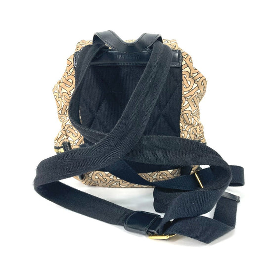 BURBERRY Backpack 8017168 Nylon beige mini TB logo Women Used Authentic