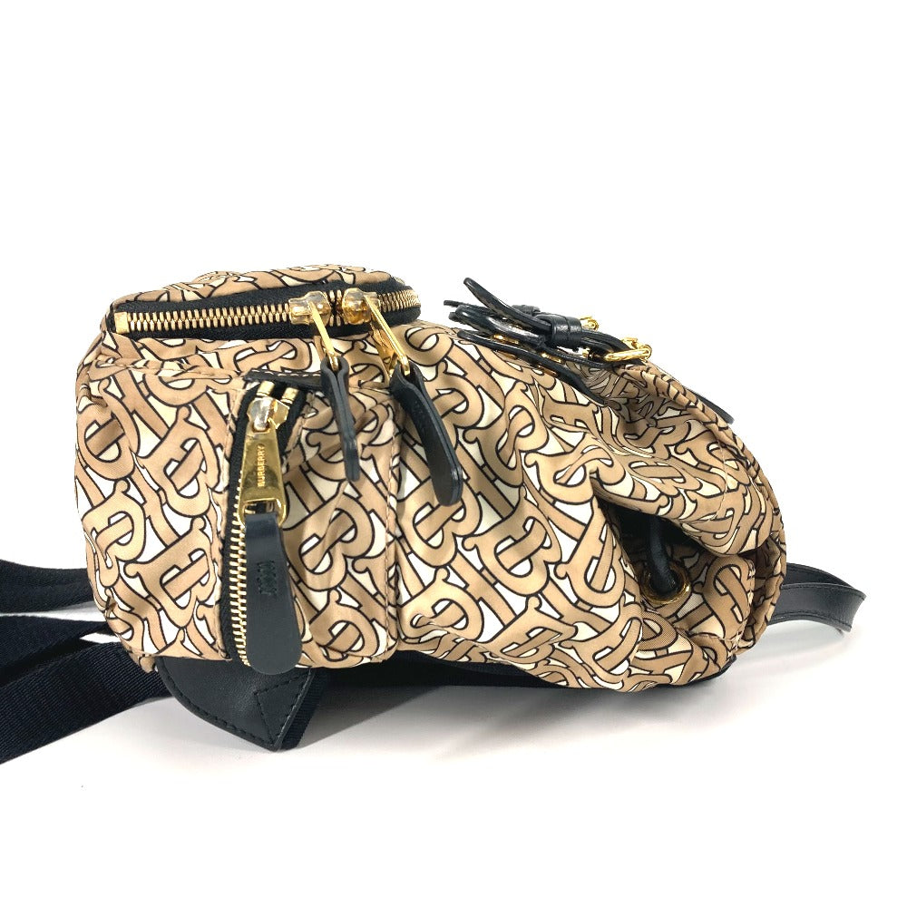 BURBERRY Backpack 8017168 Nylon beige mini TB logo Women Used Authentic
