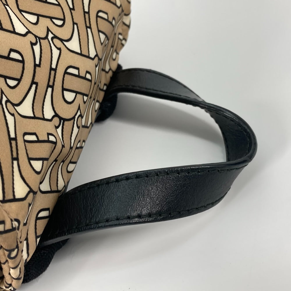 BURBERRY Backpack 8017168 Nylon beige mini TB logo Women Used Authentic