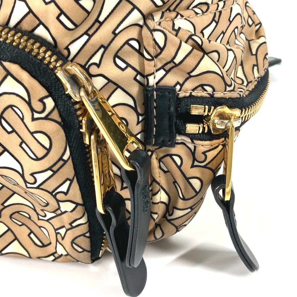 BURBERRY Backpack 8017168 Nylon beige mini TB logo Women Used Authentic