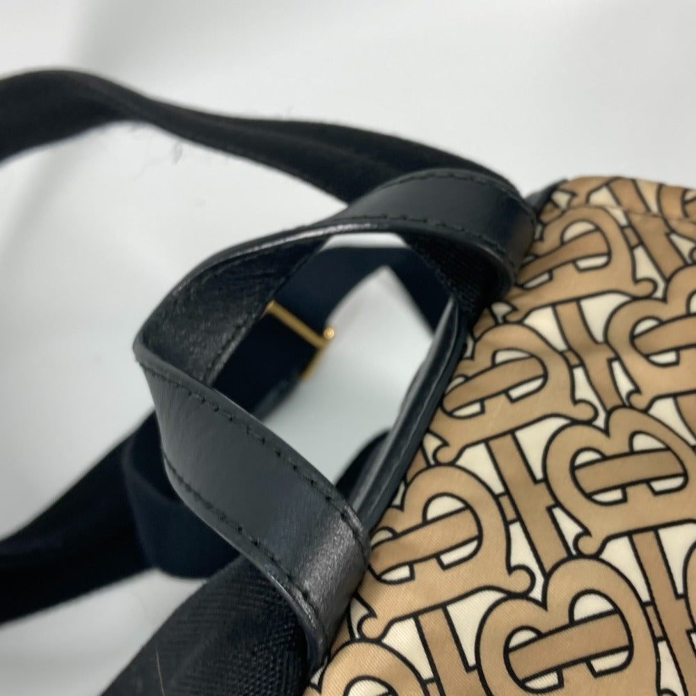 BURBERRY Backpack 8017168 Nylon beige mini TB logo Women Used Authentic