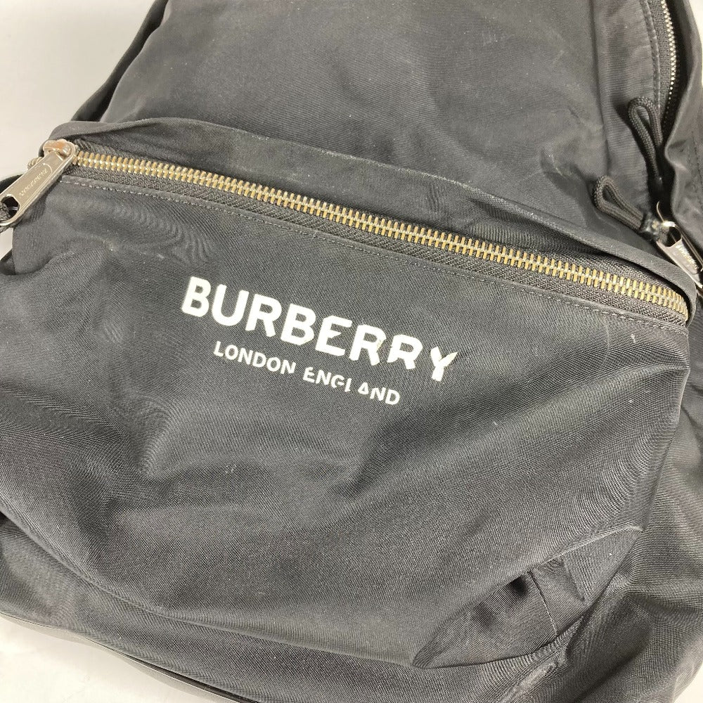 BURBERRY Backpack 8016109 Nylon black By color logo unisex(Unisex) Used Authentic