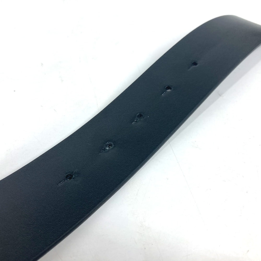 BURBERRY belt leather black TB logo mens 85 Used Authentic