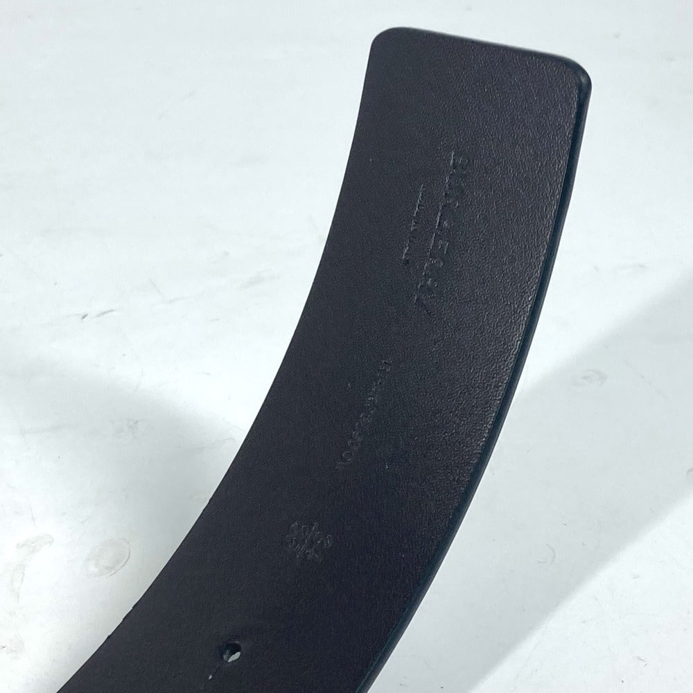 BURBERRY belt leather black TB logo mens 85 Used Authentic