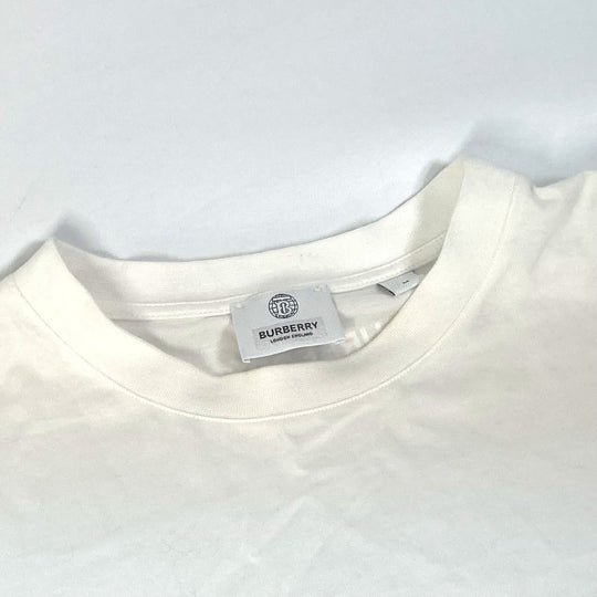 BURBERRY Short sleeve T-shirt 8037303 cotton white LOVE mens M Used Authentic