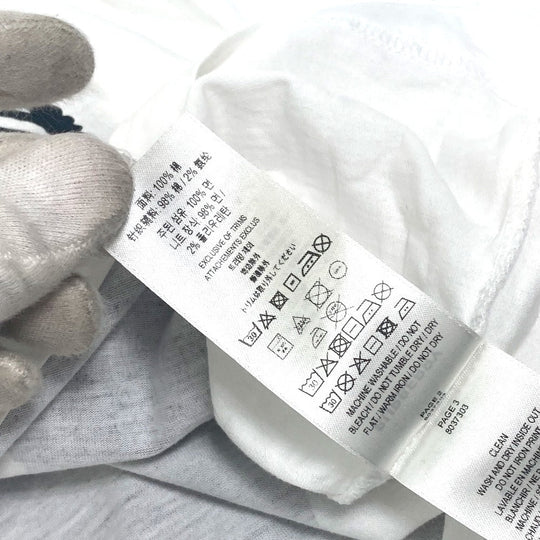 BURBERRY Short sleeve T-shirt 8037303 cotton white LOVE mens M Used Authentic