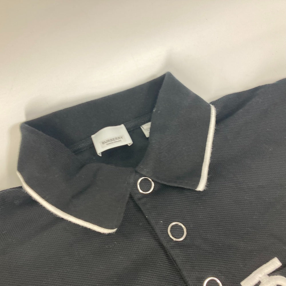 BURBERRY poncho 8015131 cotton black outer TB logo bicolor Women S Used Authentic