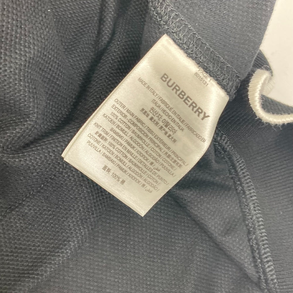 BURBERRY poncho 8015131 cotton black outer TB logo bicolor Women S Used Authentic