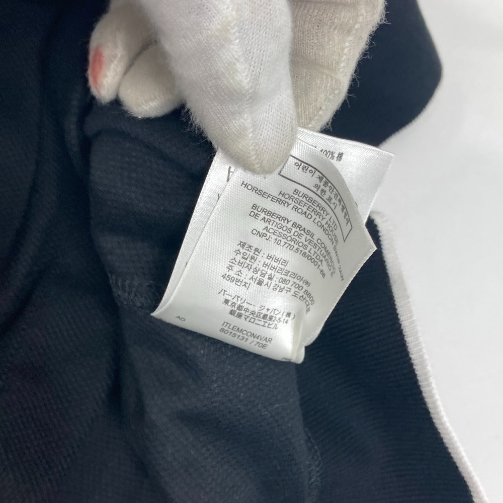 BURBERRY poncho 8015131 cotton black outer TB logo bicolor Women S Used Authentic