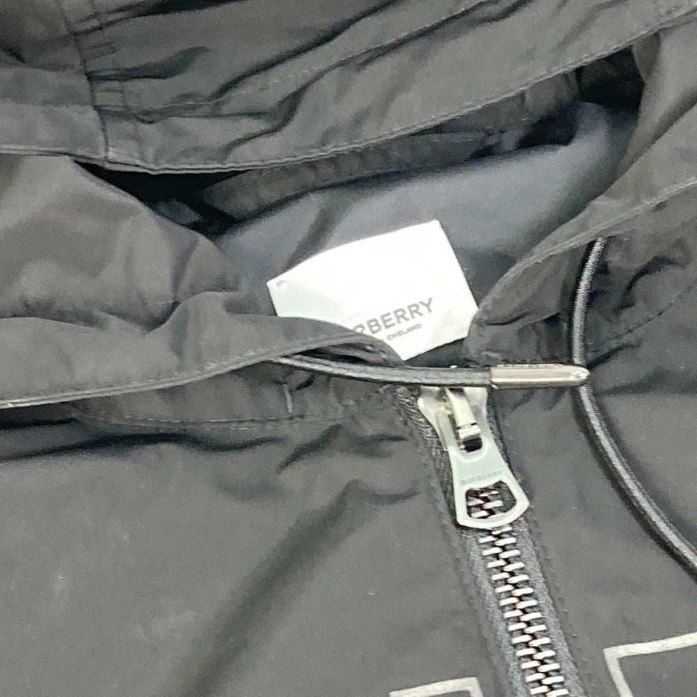 BURBERRY Jacket Nylon black Outer Apparel Long Sleeve Tops Check Inside hoodie logo mens ‚k Used Authentic