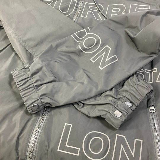 BURBERRY Jacket Nylon black Outer Apparel Long Sleeve Tops Check Inside hoodie logo mens ‚k Used Authentic