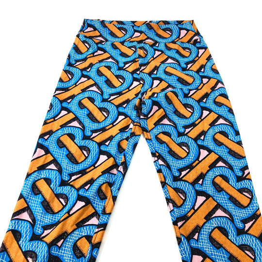 BURBERRY Pants 8033182 Nylon Orange apparel long pants TB leggings Women M Used Authentic