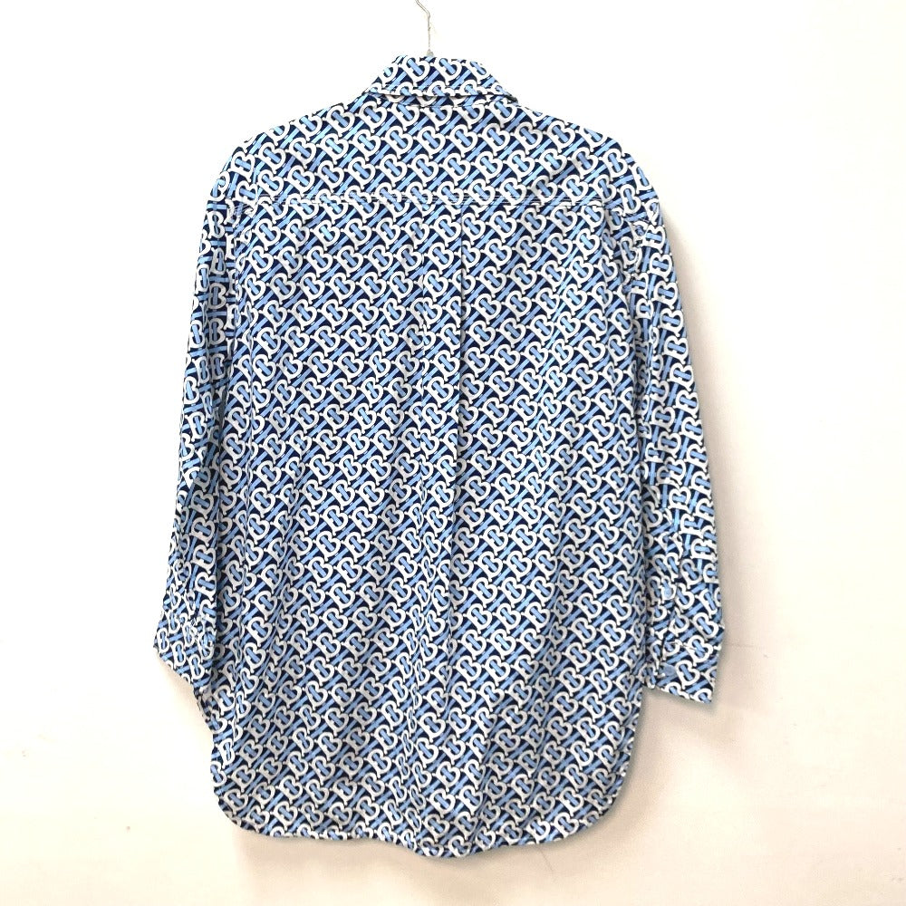 BURBERRY one piece 8048813 cotton blue Long sleeve apparel TB shirt dress logo Women IT 34 Used Authentic