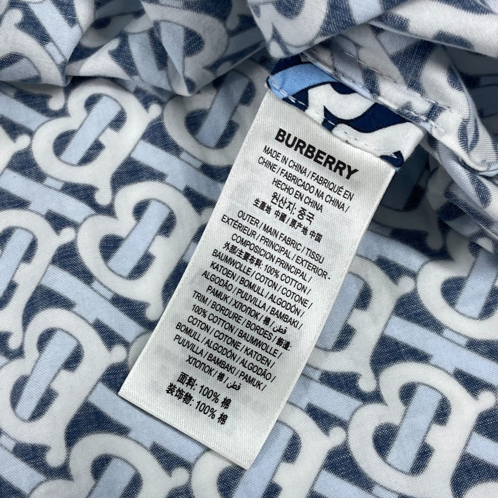 BURBERRY one piece 8048813 cotton blue Long sleeve apparel TB shirt dress logo Women IT 34 Used Authentic