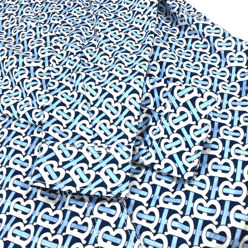 BURBERRY one piece 8048813 cotton blue Long sleeve apparel TB shirt dress logo Women IT 34 Used Authentic