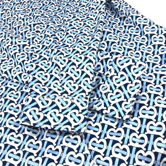 BURBERRY one piece 8048813 cotton blue Long sleeve apparel TB shirt dress logo Women IT 34 Used Authentic