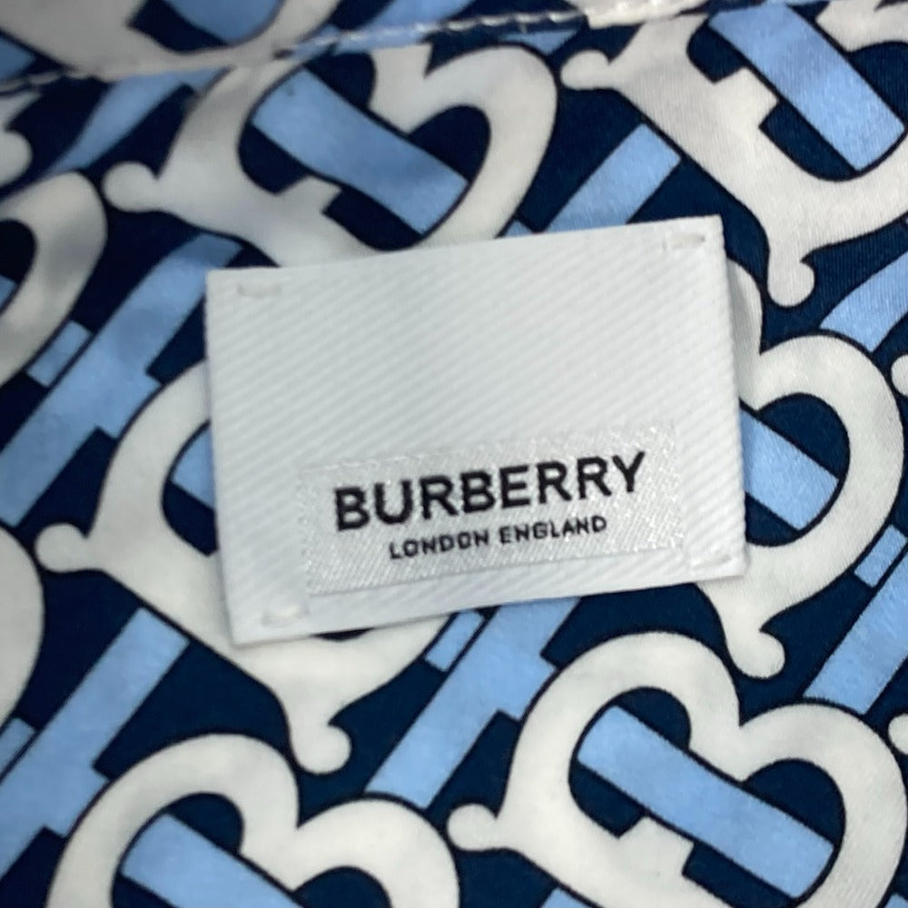 BURBERRY one piece 8048813 cotton blue Long sleeve apparel TB shirt dress logo Women IT 34 Used Authentic