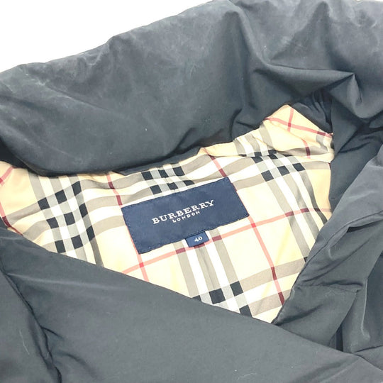 BURBERRY Down vest Nylon black London Women 40 Used Authentic