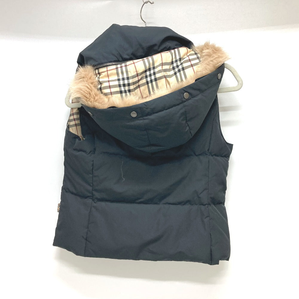 BURBERRY Down vest Nylon black London Women 40 Used Authentic