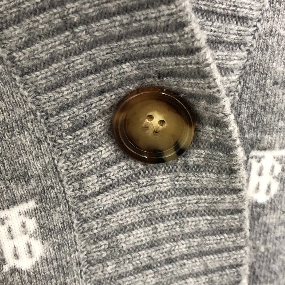 BURBERRY cardigan 8028721 wool gray TB logo all-over pattern SP