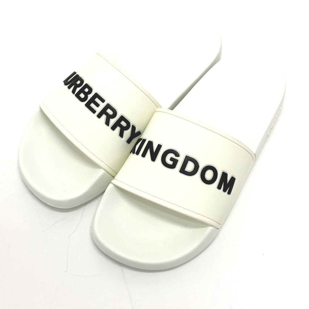 BURBERRY Sandals rubber white Two-tone beach sandals logo KINGDOM Women 37 Used Authentic