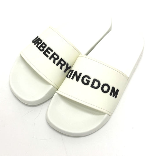 BURBERRY Sandals rubber white Two-tone beach sandals logo KINGDOM Women 37 Used Authentic