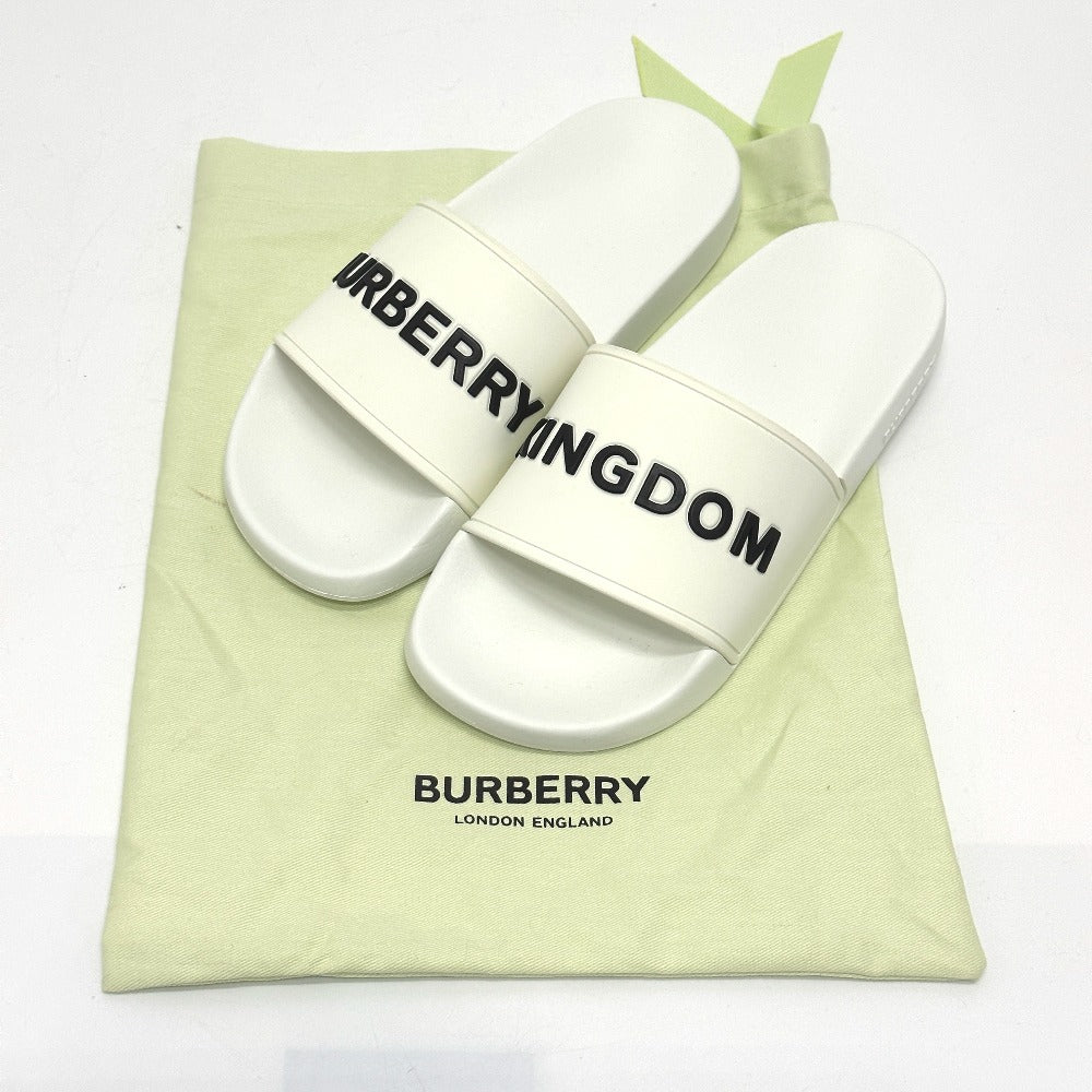 BURBERRY Sandals rubber white Two-tone beach sandals logo KINGDOM Women 37 Used Authentic