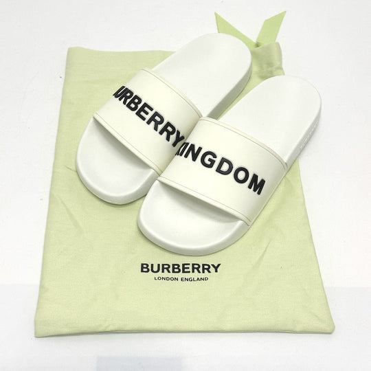 BURBERRY Sandals rubber white Two-tone beach sandals logo KINGDOM Women 37 Used Authentic