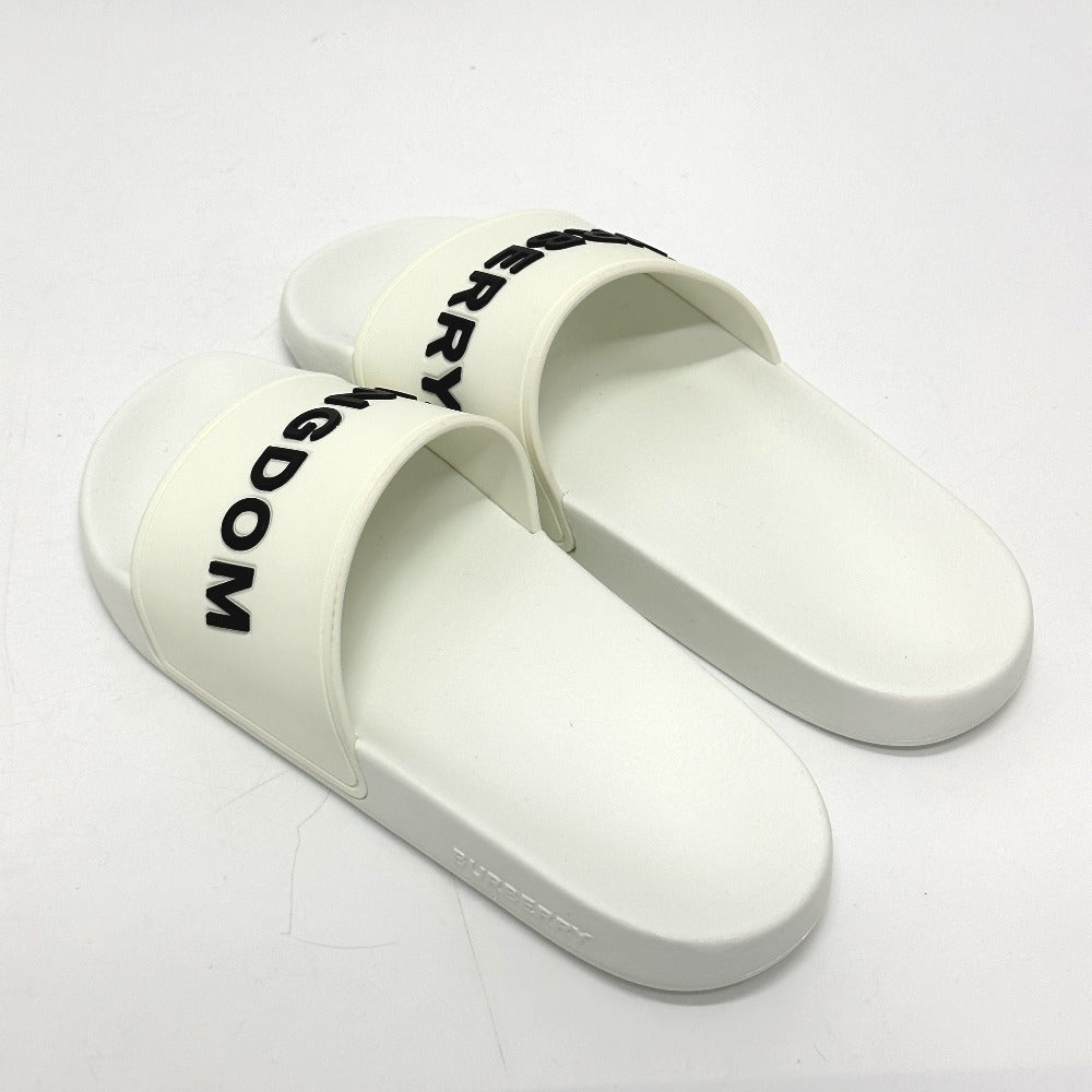 BURBERRY Sandals rubber white Two-tone beach sandals logo KINGDOM Women 37 Used Authentic