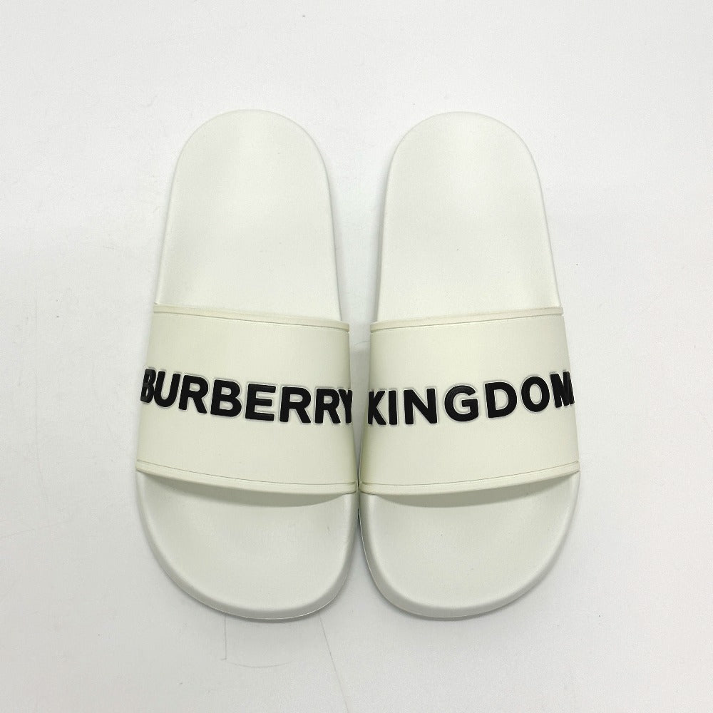 BURBERRY Sandals rubber white Two-tone beach sandals logo KINGDOM Women 37 Used Authentic