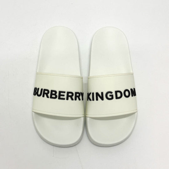 BURBERRY Sandals rubber white Two-tone beach sandals logo KINGDOM Women 37 Used Authentic