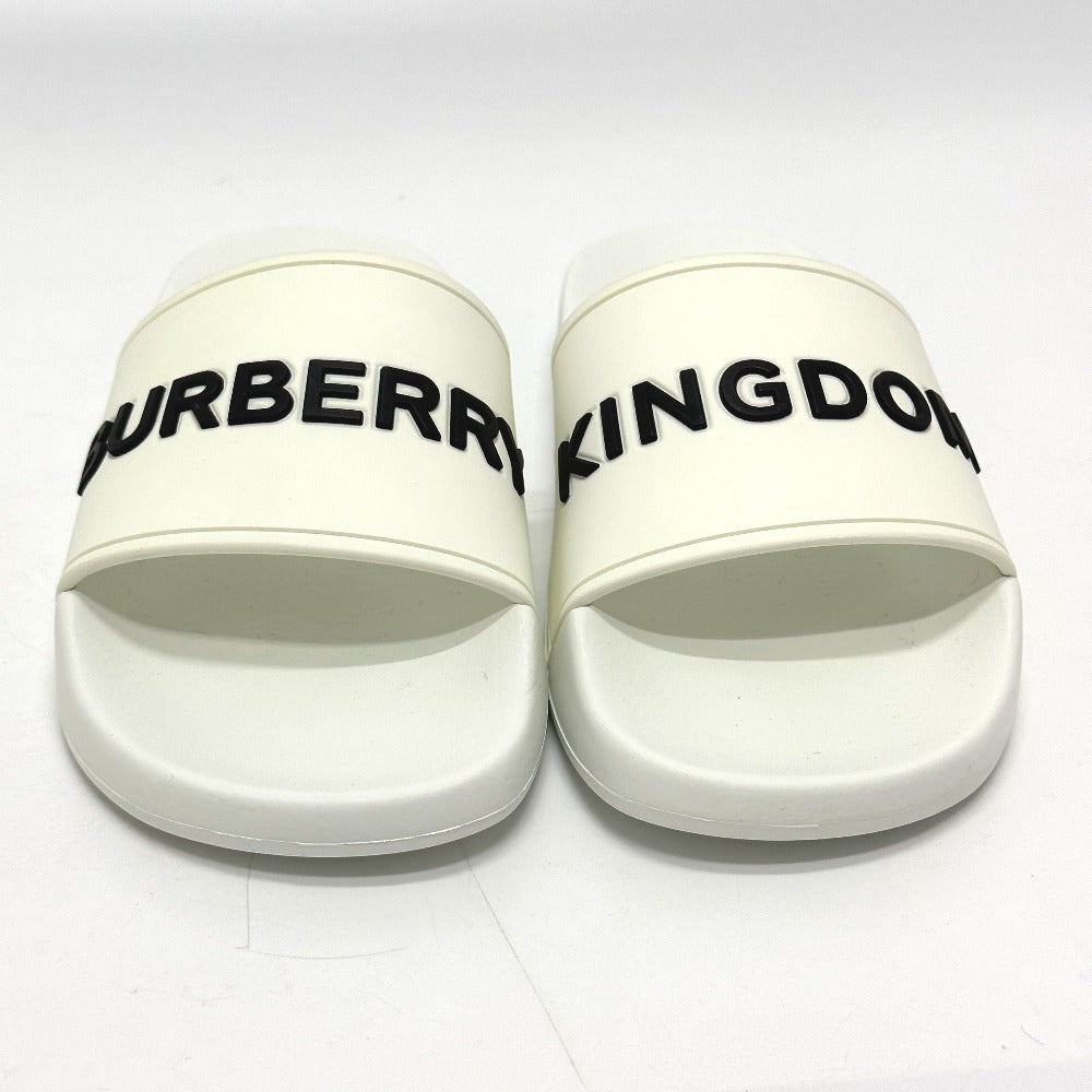 BURBERRY Sandals rubber white Two-tone beach sandals logo KINGDOM Women 37 Used Authentic