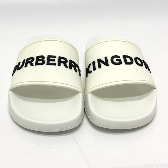 BURBERRY Sandals rubber white Two-tone beach sandals logo KINGDOM Women 37 Used Authentic