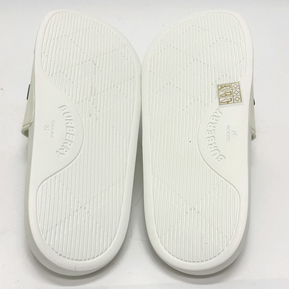BURBERRY Sandals rubber white Two-tone beach sandals logo KINGDOM Women 37 Used Authentic